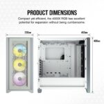 CASE CORSAIR ICUE 4000X RGB BLANCO - Imagen 9